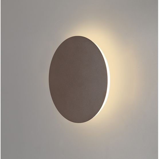 Melody Magnetic Base Wall Lamp, 12W LED 3000K 498lm, 20/19cm Centre, Coffee/Acrylic Frosted Diffuser