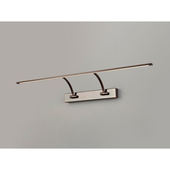 Pearl Large 2 Arm Wall Lamp/Picture Light, 1 x 16W LED, 3000K, 1200lm, Bronze,