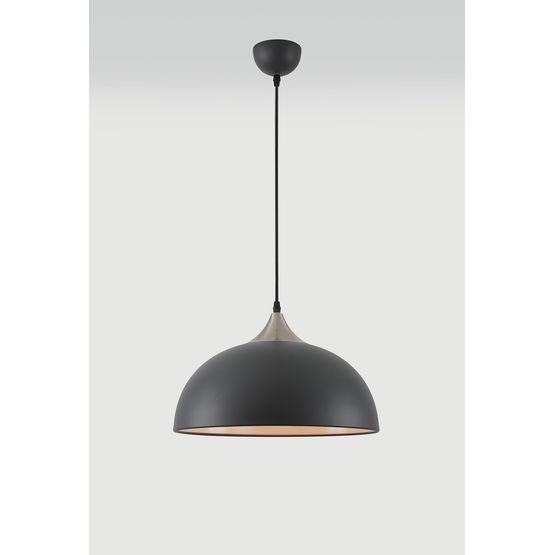 Alicia 38cm Small Pendant, 1 x E27, Graphite/Satin Nickel