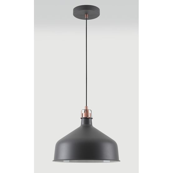 Bronx Medium Pendant, 1 x E27, Graphite/Copper/White