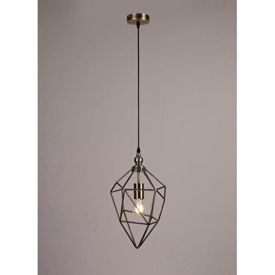 Destiny Medium 1 Light Pendant in Antique Brass
