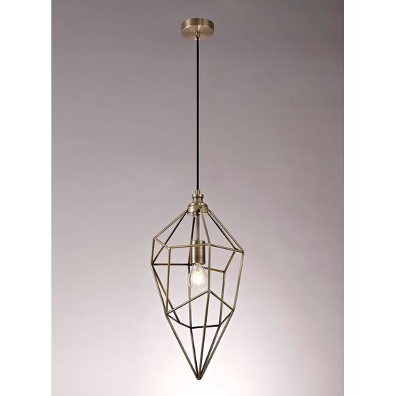 Destiny Large Pendant, 1 x E27, Antique Brass