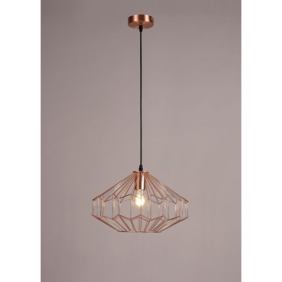 Vienna Medium Pendant, 1 x E27, Antique Copper/Black