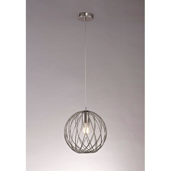 Lyla Sphere Pendant, 1 x E27, Polished Nickel