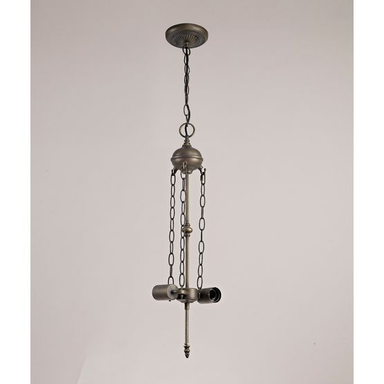 Marina Uplighter Suspension Kit, 2 x E27, Aged Antique Brass