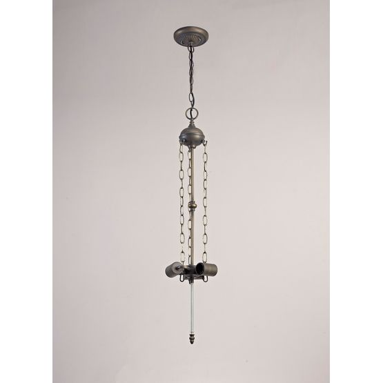 Marina Uplighter Suspension Kit, 3 x E27, Aged Antique Brass