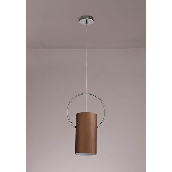 Aleana Single Pendant, 1 x E27, Coffee/Polished Chrome