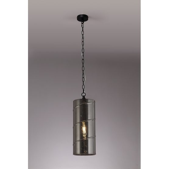 Lisa Pendant, 1 Light E27, Matt Black/Smoked