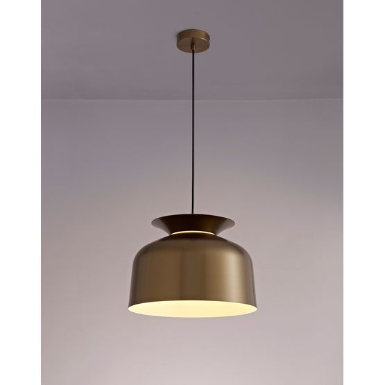 Thea Single Pendant, 1 Light Adjustable E27, Antique Bronze