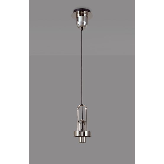 Angela Suspension Kit, 1 x E27, Polished Nickel/Matt Black