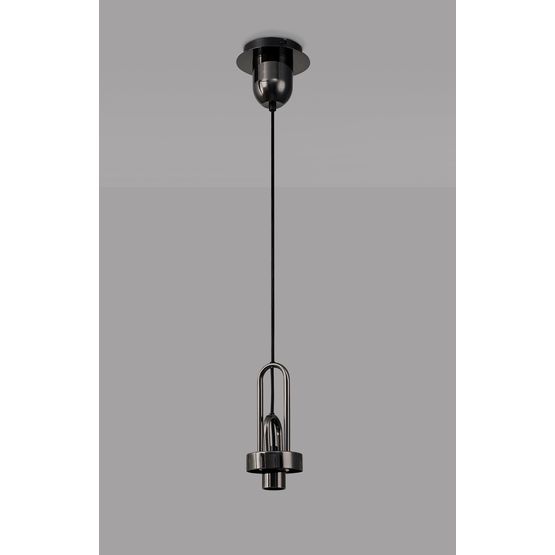 Angela Suspension Light Kit, 1 x E27, Black Chrome/Matt Black
