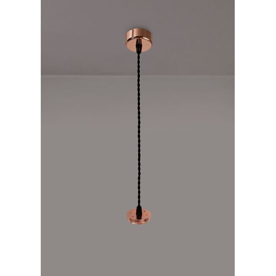 Sienna Pendant Light Kit 2m, 1 x GU10, Rose Gold