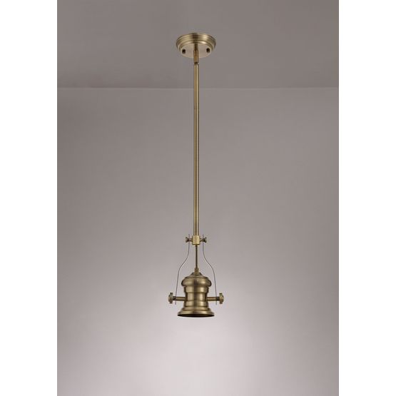 Lucinda Frame Only Pendant, 1 x E27, Antique Brass