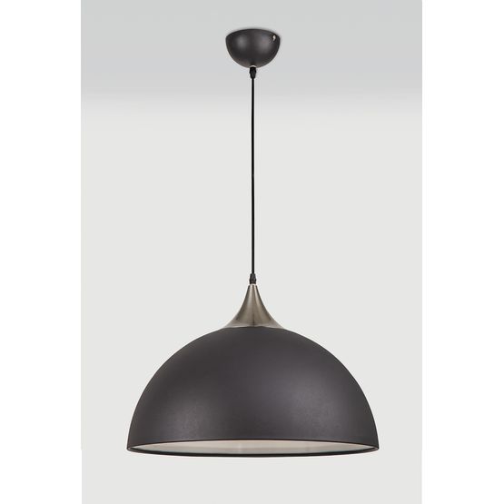 Alicia 50cm Large Pendant, 1 x E27, Graphite/Satin Nickel