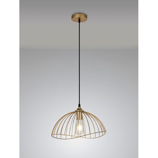 Brenda Dome Pendant, 1 x E27, Painted Gold