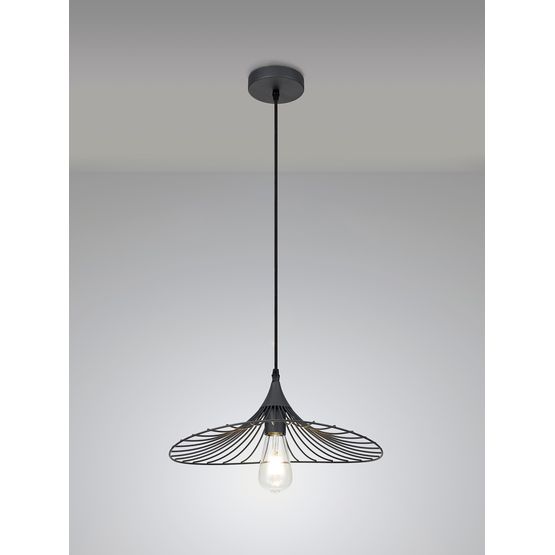 Brenda Shallow Pendant, 1 x E27, Graphite
