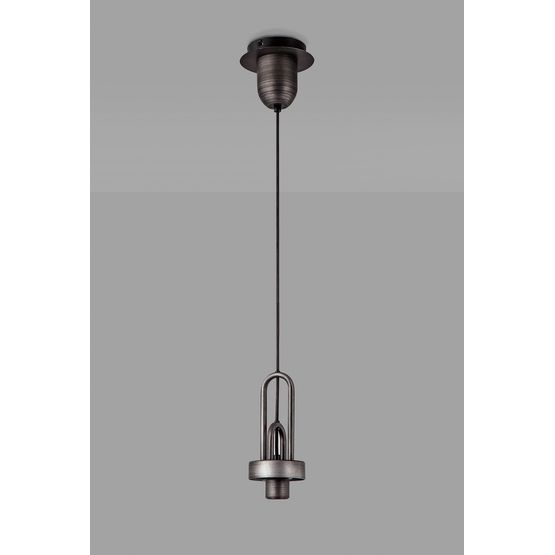 Angela Suspension Kit, 1 x E27, Aged Pewter/Matt Black