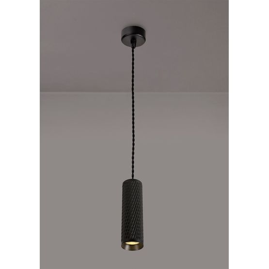 Sienna 1 Light 20cm Pendant Light GU10, Sand Black