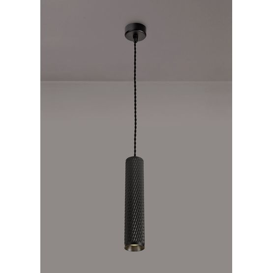 Sienna 1 Light 30cm Pendant Light GU10, Sand Black