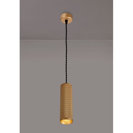 Sienna 1 Light 20cm Pendant Light GU10, Champagne Gold