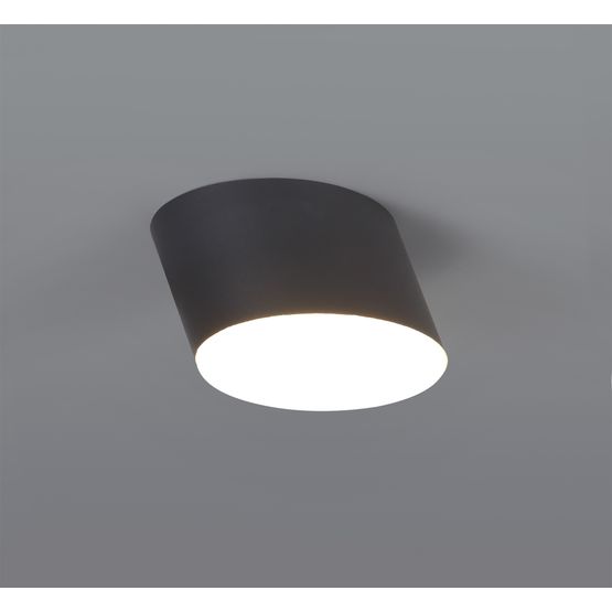 Petra Spotlight 10.5cm Round 1 x 10W LED, 3000K, 700lm, Sand Anthracite,