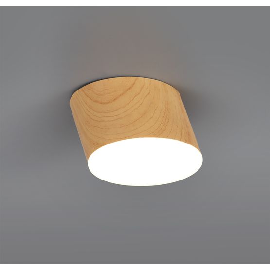 Petra Spotlight 10.5cm Round 1 x 10W LED, 3000K, 700lm, Pine Wood,