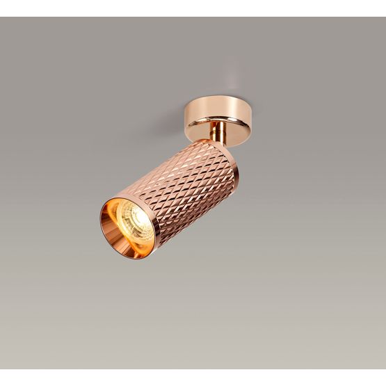 Sienna Surface Mounted Spot Light, 1 x GU10, Rose Gold