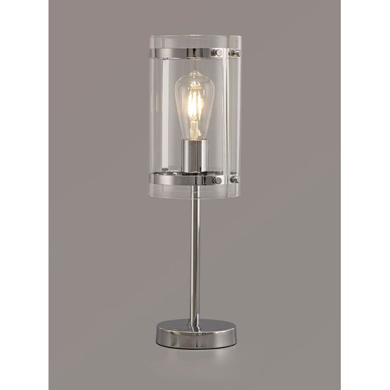 Primrose Table Lamp, 1 Light E27, Polished Chrome
