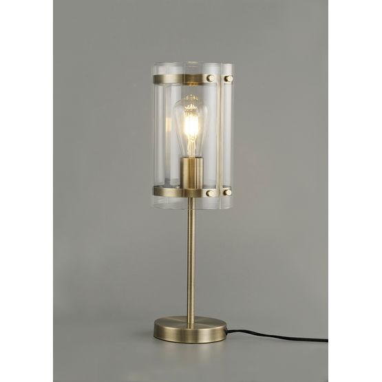 Primrose Table Lamp, 1 Light E27, Antique Brass
