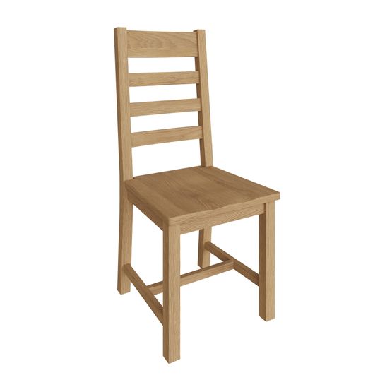 Cumbria Dining &amp; Occasional Ladder Back Chair Wooden Seat 44.5 x 52 x 105 cm