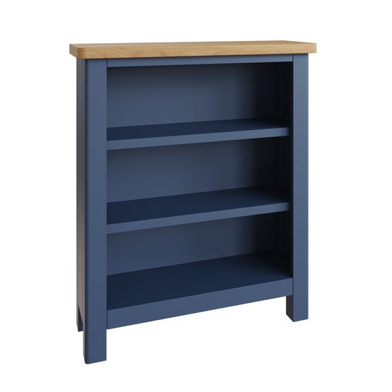 Helston Dining Blue Small Wide Bookcase  70 x 22 x 82 cm
