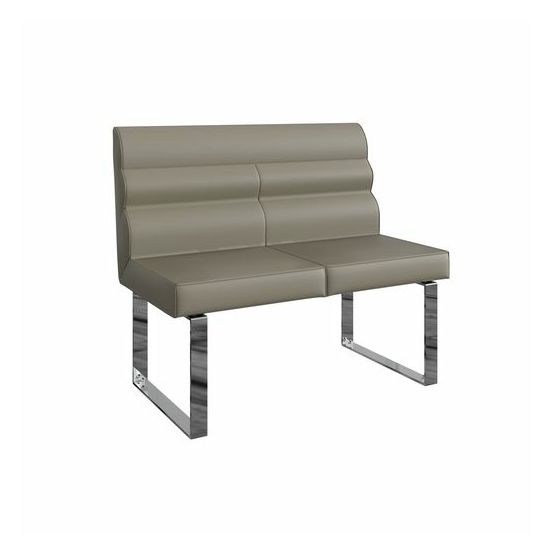 York Dining 1m Dining Bench with Back in Taupe 100 x 50 x 87 cm