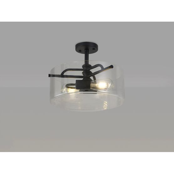 Amber Semi Flush Ceiling Light