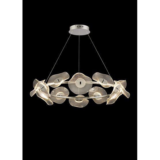 Scarlett Ring Pendant, 12 x 6W LED, 4000K, 4600lm, Polished Chrome, 3yrs Warranty