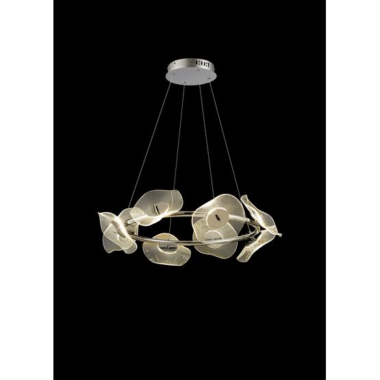 Scarlett Ring Pendant, 8 x 6W LED, 4000K ,3700lm, Polished Chrome, 3yrs Warranty