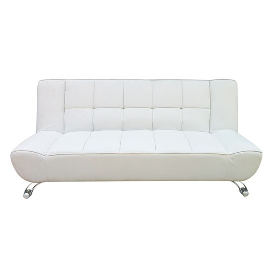 Tullibody Sofa Bed White Faux Leather