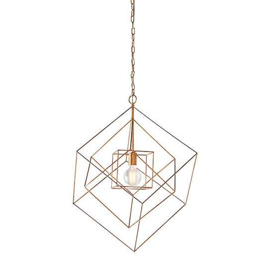 Abberwick 1 Light Pendant Large Antique gold leaf