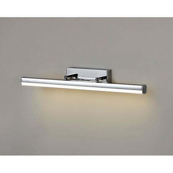 Alona Wall Lamp Small Adjustable, 1 x 6W LED, 4000K, 612lm, IP44, Polished Chrome,