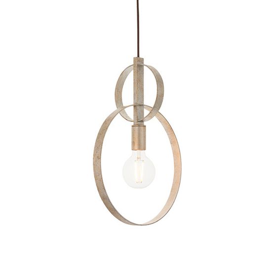 Aldwych 3 light Pendant Antique silver leaf