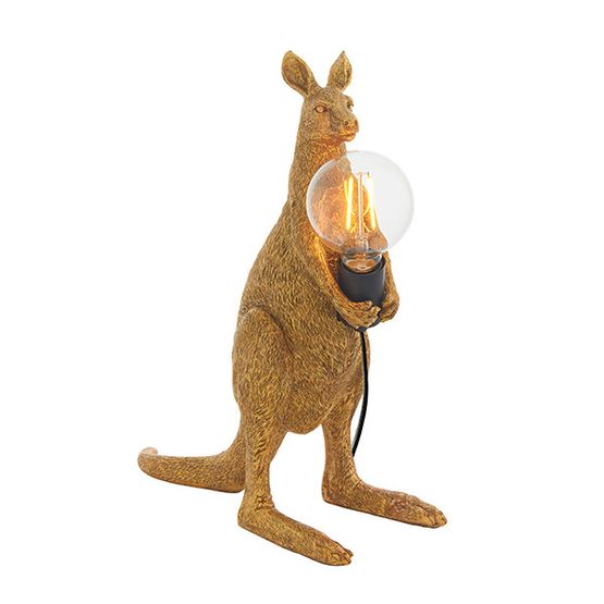 Kevin Kangaroo Lamp Vintage gold paint &amp; matt black