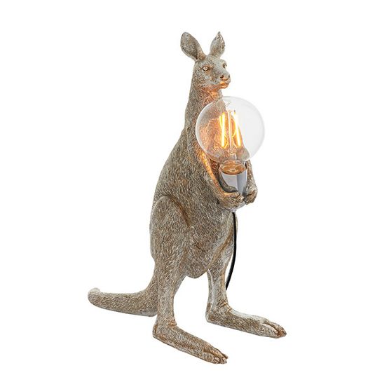 Kevin Kangaroo Lamp Vintage silver paint &amp; chrome plate