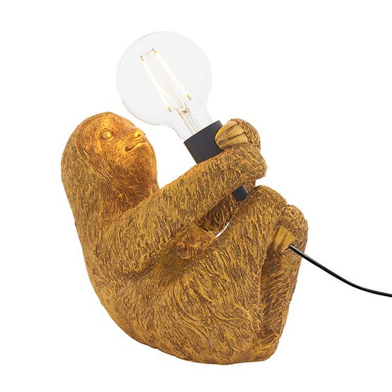 Sonny Sloth Lamp Vintage gold paint &amp; matt black