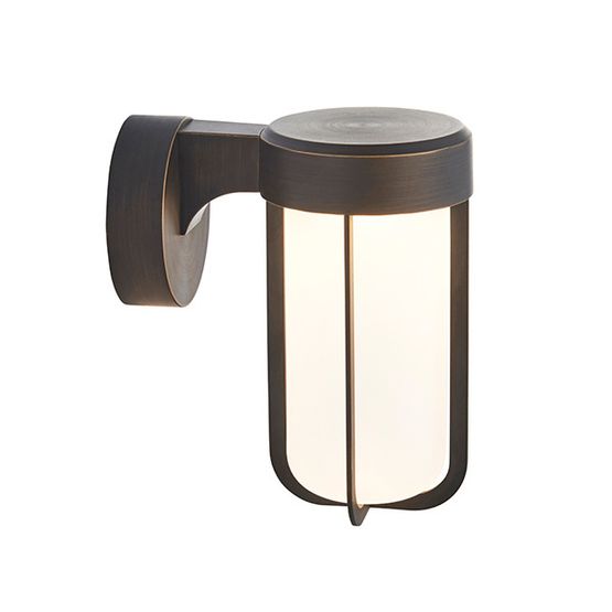 Forton Outdoor Wall Light Brushed bronze finish &amp; frosted glass