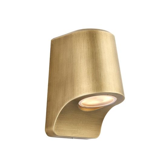 Gathurst Outdoor Wall Light Brushed gold finish &amp; frosted glass