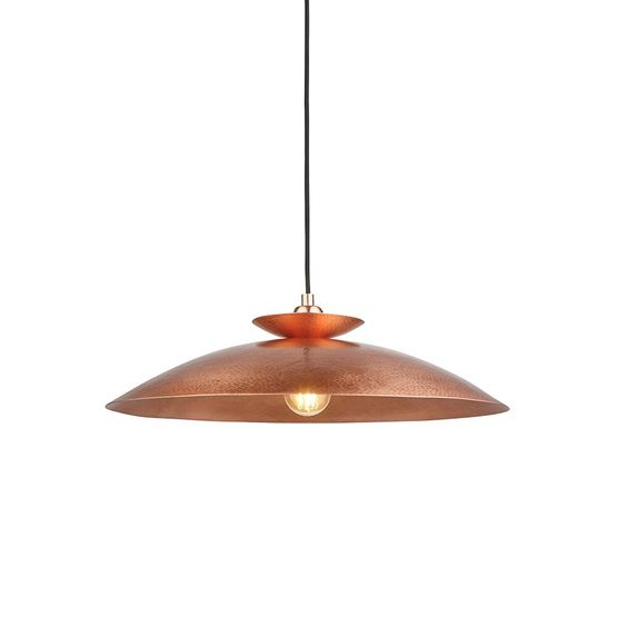 Glenade Pendant Hammered copper &amp; copper plate