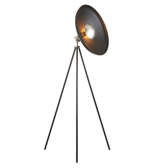 Kendal Floor Lamp Matt black &amp; matt nickel plate