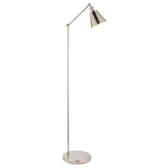 Maiden Task Floor Lamp Bright nickel plate