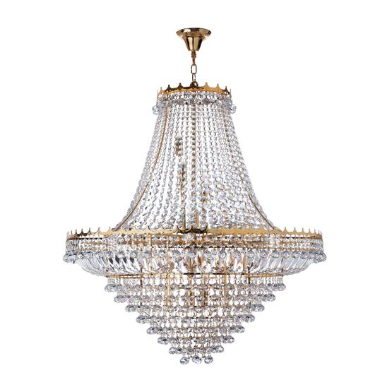 Versailles 19Lt Chandelier - Gold Metal &amp; Crystal