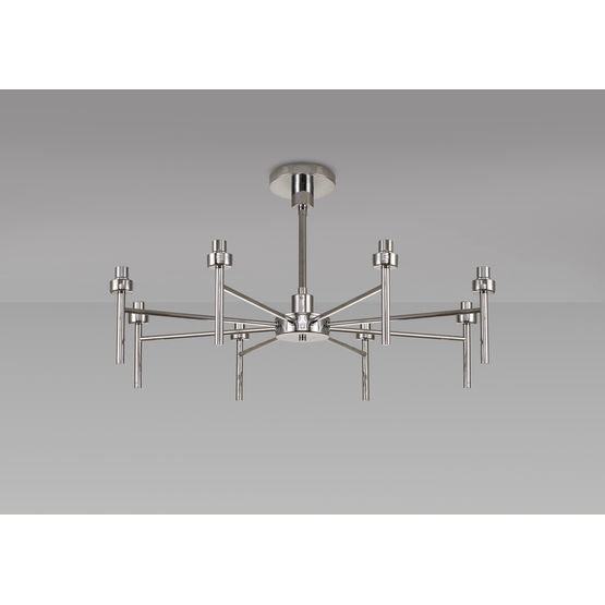 Ireine 8-Light G9 Polished Chrome Telescopic Semi Flush Ceiling Light