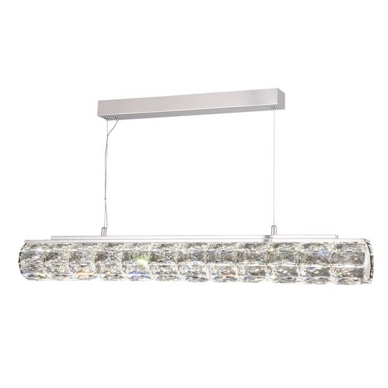 Remy LED Chrome &amp; Clear Crystal Trim Pendant Light